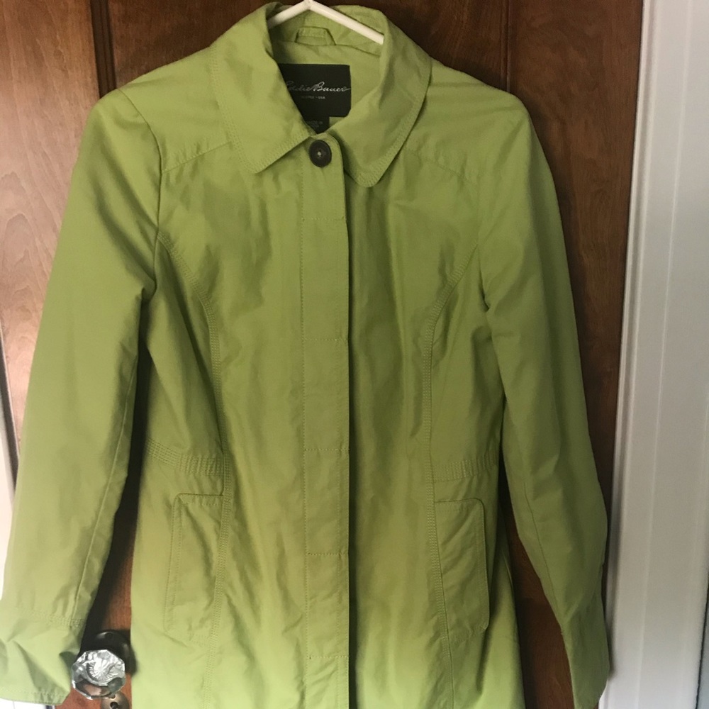 Eddie Bauer Lime green raincoat
